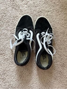 Vans Black and White Low-Top Skate Sneakers